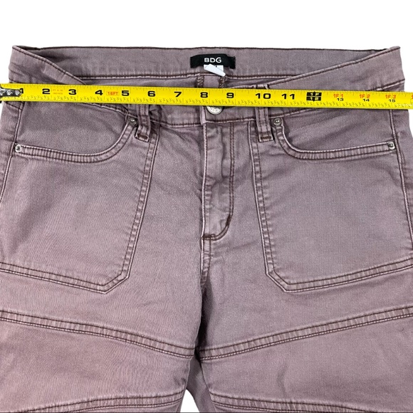 BDG size 30 light mauve color skinny moto pants with zippers at the ankles EUC - Picture 10 of 12